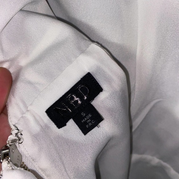 Revolve NBD Daylight Bliss Black White Plaid Sheer Mesh Sleeveless Dress Small - Picture 6 of 7